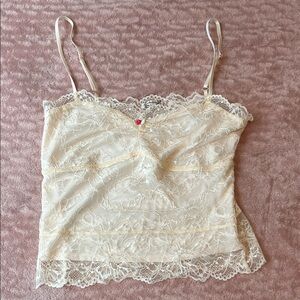 Free People Cream Lace Camisole